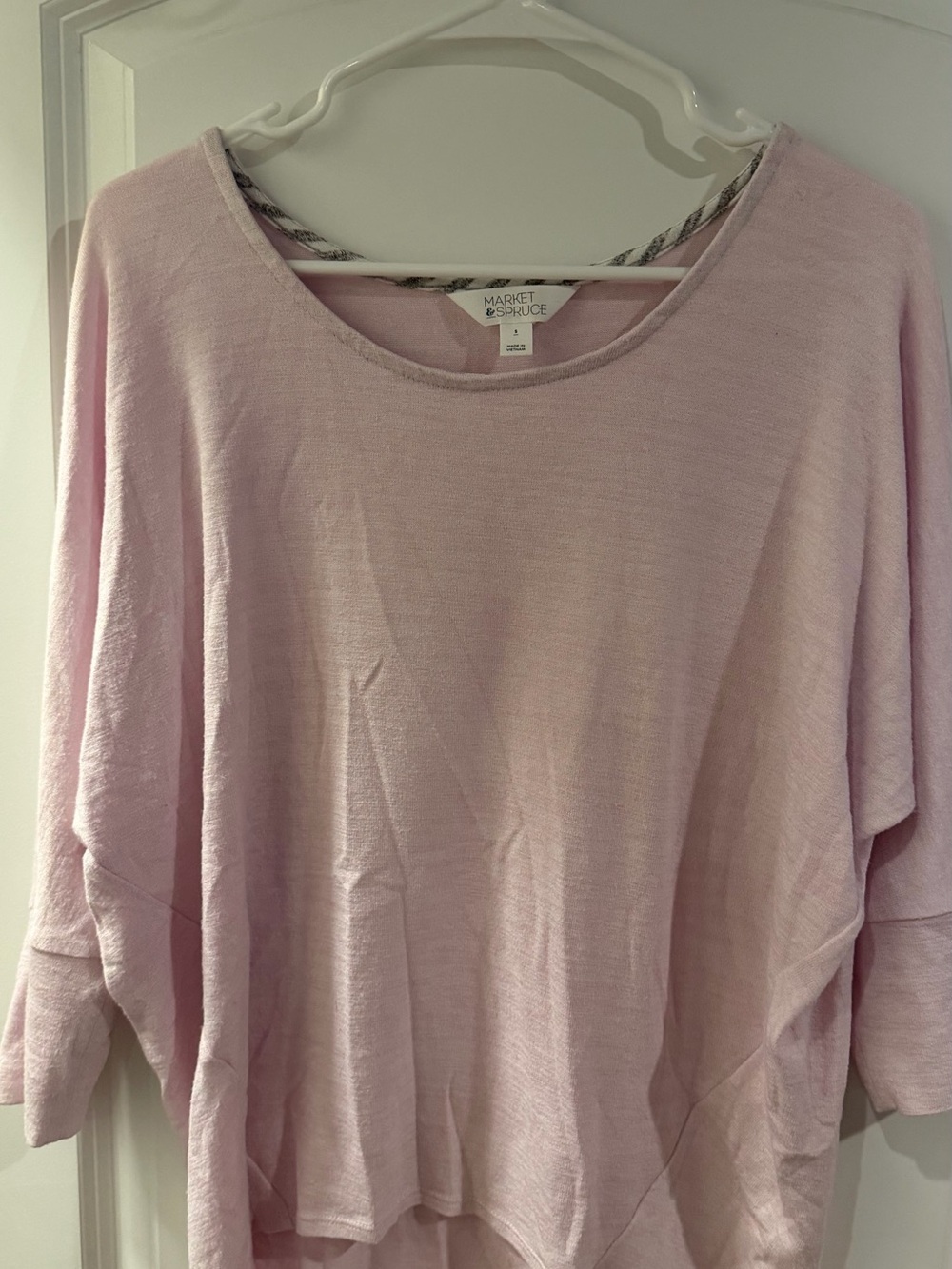 Market & Spruce Pale Pink Scoop Neck Lightweight Top